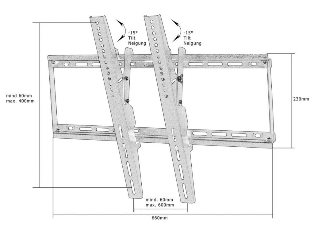 Uchwyt ścienny TV ze standardem VESA